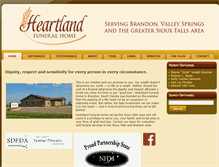 Tablet Screenshot of heartlandfunerals.com